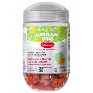 LIMITLESS KIDS MULTIGUMMIES SUPPORTS HEALTHY GROWTH & DEVELOPMENT — DIETARY SUPPLEMENT 90 MANGO FLAVOR GUMMIES